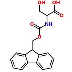N-[(9H-Fluoren-9-ylmethoxy)carbonyl]serine结构式