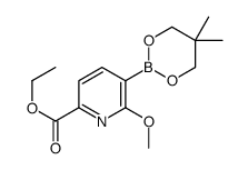 ethyl 5-(5,5-dimethyl-1,3,2-dioxaborinan-2-yl)-6-methoxypyridine-2-carboxylate结构式