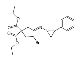 diethyl 2-(2-bromoethyl)-2-(2-((2-phenylaziridin-1-yl)imino)ethyl)malonate结构式