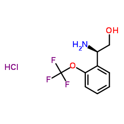 (2R)-2-Amino-2-[2-(trifluoromethoxy)phenyl]ethanol hydrochloride (1:1) Structure