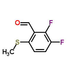 2,3-Difluoro-6-(methylthio)benzaldehyde结构式
