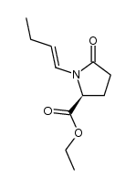 (-)-1-(but-1-enyl)-5-ethoxycarbonylpyrrolidin-2-one结构式