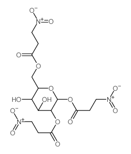 b-D-Glucopyranose,1,2,6-tris(3-nitropropanoate) structure