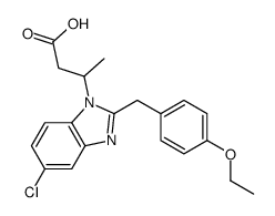 3-[5-chloro-2-[(4-ethoxyphenyl)methyl]benzimidazol-1-yl]butanoic acid结构式