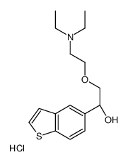 (1R)-1-(1-Benzothiophen-5-yl)-2-[2-(diethylamino)ethoxy]ethanol h ydrochloride (1:1) Structure