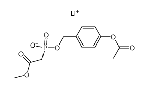 lithium 4-acetoxybenzyl methoxycarbonylmethylphosphonate Structure