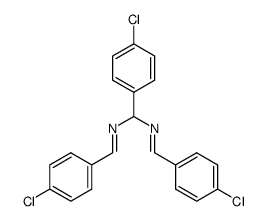 N,N'-Bis[4-chlorobenzylidene]-4-chlorophenylmethanediamine Structure