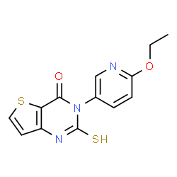 Thieno[3,2-d]pyrimidin-4(1H)-one, 3-(6-ethoxy-3-pyridinyl)-2,3-dihydro-2-thioxo-结构式