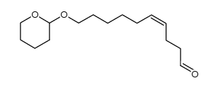 (4Z)-10-(Tetrahydropyranyloxy)dec-4-en-1-al Structure