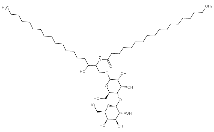1-O-(β-D-Lactosyl)-N-octadecanoyl-DL-dihydrosphingosine结构式