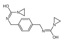 N-[[4-[(aziridine-1-carbonylamino)methyl]phenyl]methyl]aziridine-1-carboxamide Structure