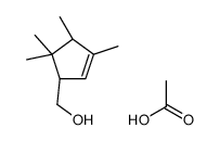 acetic acid,[(1R,4R)-3,4,5,5-tetramethylcyclopent-2-en-1-yl]methanol结构式