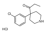 1-[4-(3-chlorophenyl)piperidin-4-yl]propan-1-one,hydrochloride Structure