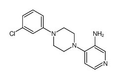 1-(3-Amino-4-pyridyl)-4-(m-chlorophenyl)piperazine结构式