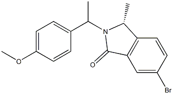 6-bromo-2-((R)-1-(4-methoxyphenyl)ethyl)-3-methylisoindolin-1-one结构式
