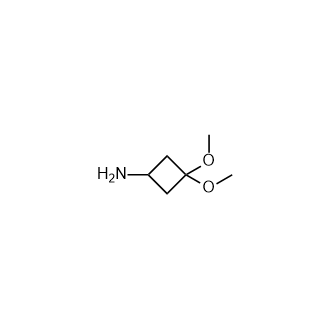 3,3-二甲氧基环丁-1-胺结构式