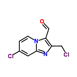 7-Chloro-2-(chloromethyl)imidazo[1,2-a]pyridine-3-carbaldehyde Structure