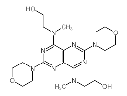 Ethanol,2,2'-[(2,6-di-4-morpholinylpyrimido[5,4-d]pyrimidine-4,8-diyl)bis(methylimino)]bis-(9CI) Structure
