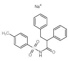 Benzenepropanamide,N-[(4-methylphenyl)sulfonyl]-a-phenyl-, sodium salt (1:1)结构式