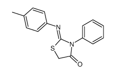 2-(4-methylphenyl)imino-3-phenyl-1,3-thiazolidin-4-one Structure