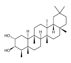 Friedelane-2α,3β-diol Structure