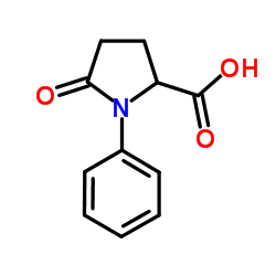 5-Oxo-1-phenylpyrrolidine-2-carboxylicacid结构式