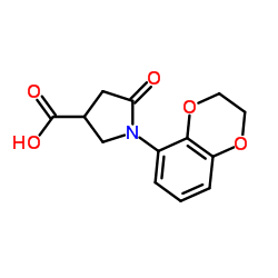 1-(2,3-Dihydro-1,4-benzodioxin-5-yl)-5-oxo-3-pyrrolidinecarboxylic acid Structure