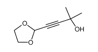 3-Butyn-2-ol,4-(1,3-dioxolan-2-yl)-2-methyl-结构式