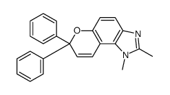 1,2-dimethyl-7,7-diphenylpyrano[3,2-e]benzimidazole结构式