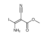 methyl 3-amino-2-cyano-3-iodoprop-2-enoate结构式