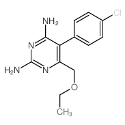 5-(4-chlorophenyl)-6-(ethoxymethyl)pyrimidine-2,4-diamine Structure