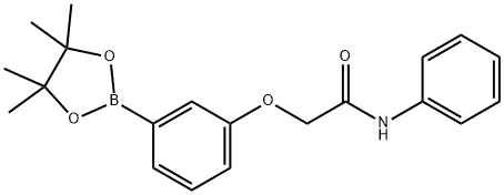 N-苯基-2-(3-(4,4,5,5-四甲基-1,3,2-二氧硼杂环戊烷-2-基)苯氧基)乙酰胺图片