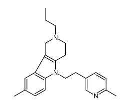 2,3,4,5-Tetrahydro-8-methyl-5-[2-(6-methyl-3-pyridyl)ethyl]-2-propyl-1H-pyrido[4,3-b]indole Structure