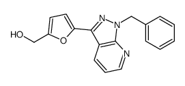 [5-(1-benzylpyrazolo[3,4-b]pyridin-3-yl)furan-2-yl]methanol结构式