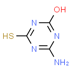 4-Amino-6-mercapto-1,3,5-triazin-2(5H)-one结构式