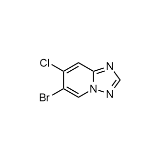 6-溴-7-氯[1,2,4]三唑[1,5-a]吡啶结构式