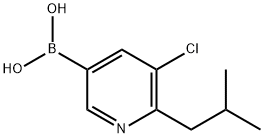 5-Chloro-6-(iso-butyl)pyridine-3-boronic acid结构式