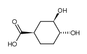 (+/-)-(1R*,3R*,4R*)-3,4-dihydroxycyclohexanecarboxylic acid Structure
