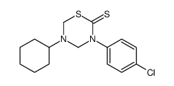 3-(4-chlorophenyl)-5-cyclohexyl-1,3,5-thiadiazinane-2-thione Structure