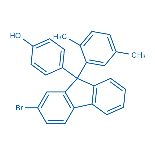 4-(2-Bromo-9-(2,5-dimethylphenyl)-9H-fluoren-9-yl)phenol Structure