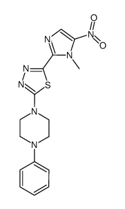 5-(1-methyl-5-nitro-1H-imidazol-2-yl)-2-(4-phenylpiperazin-1-yl)-1,3,4-thiadiazole Structure