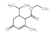 6-异丙基-2-甲基-4-氧代环己-2-烯-1-羧酸乙酯结构式