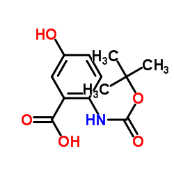 2-叔丁氧基羰氨基-5-羟基苯甲酸结构式