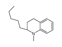 (2R)-1-methyl-2-pentyl-3,4-dihydro-2H-quinoline结构式