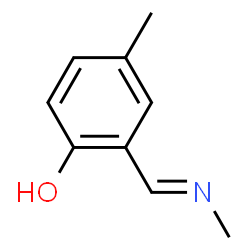 Phenol, 4-methyl-2-[(E)-(methylimino)methyl]- (9CI) structure