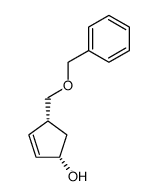 (1S)-cis-4-Benzyloxymethylcyclopent-2-en-1-ol结构式