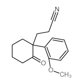 Cyclohexanepropanenitrile,1-(2-methoxyphenyl)-2-oxo-结构式