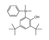 2,4-ditert-butyl-6-[dimethyl(phenyl)silyl]phenol结构式