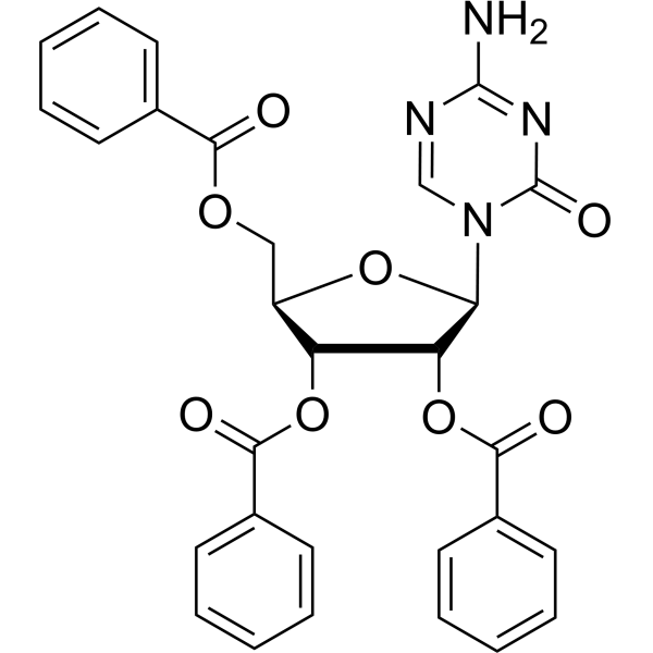 1,3,5-Triazin-2(1H)-one,4-amino-1-(2,3,5-tri-O-benzoyl-b-D-ribofuranosyl)-结构式