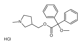 (1-methylpyrrolidin-1-ium-3-yl)methyl 2-methoxy-2,2-diphenylacetate,chloride结构式